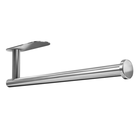 Kitchen Paper Holder Under Cabinet Wall Mount Adhesive Paper Towel Holder Silver - RnR Galore
