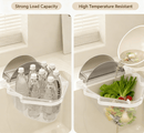 Kitchen Sink Filter Rack with 100 12cm*15cm Mesh Bags, Foldable Food Waste Strainer, Multi - functional Drain Basket（green） - RnR Galore