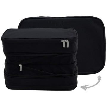 L Black Durable & Expandable Travel Packing Cube - Tear - Resistant & Water - Repellent Clothing Organizer with Double Zippers - RnR Galore