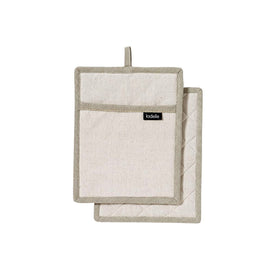Ladelle Eco Recycled Natural Set of 2 Pot Holders 19 x 24 cm - RnR Galore
