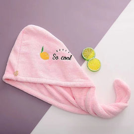 Ladies' Soft Quick - Dry Shower Cap Towel - Delicate Embroidery, Essential for a Refreshing Bath（PINK） - RnR Galore