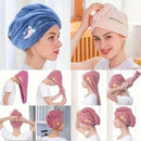 Ladies' Soft Quick - Dry Shower Cap Towel - Delicate Embroidery, Essential for a Refreshing Bath（PINK） - RnR Galore