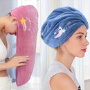 Ladies' Soft Quick - Dry Shower Cap Towel - Delicate Embroidery, Essential for a Refreshing Bath（PINK） - RnR Galore