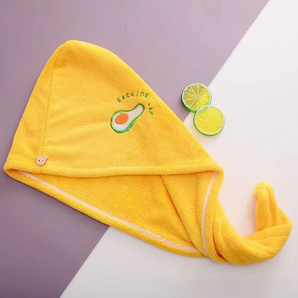 Ladies' Soft Quick - Dry Shower Cap Towel - Delicate Embroidery, Essential for a Refreshing Bath（violet） - RnR Galore