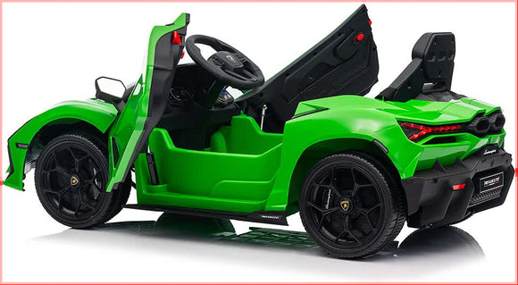 Lamborghini Revuelto Licensed Ride on 12V Remote Control Power Battery Car With Scissor door – Green - RnR Galore
