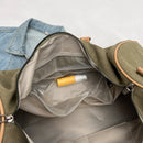 Large Capacity Canvas Travel Duffel Bag with Doodle Print - Weekend & Gym Tote(Coffee) - RnR Galore