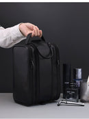 Large Capacity PU Leather Toiletry Bag - Multi - Compartment Dopp Kit & Cosmetic Organizer(black) - RnR Galore