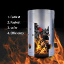 Large Chimney Starter Firewood Quick Rapid Charcoal Lighter Stove For Barbecue - RnR Galore