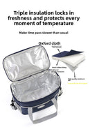 Large Insulated Cooler Bag Thermal Lunch Tote 16L Capacity with Adjustable Shoulder Strap for Picnics Camping & Work Purple - RnR Galore
