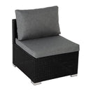 Large Modular Outdoor Ottoman Lounge Set in Black - RnR Galore