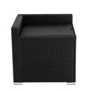 Large Modular Outdoor Ottoman Lounge Set in Black - RnR Galore