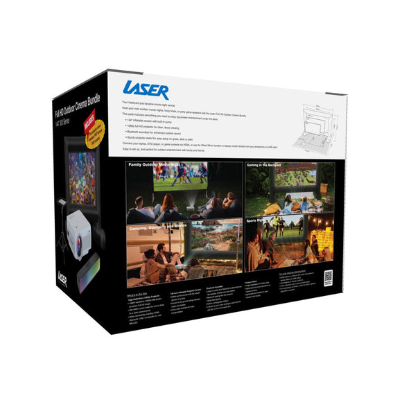 Laser 1080P Outdoor Cinema Bundle 144 Inch - RnR Galore