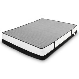 Laura Hill Queen Mattress Bed Size Euro Top 5 Zone Spring Foam 32cm Bedding Pocket - RnR Galore