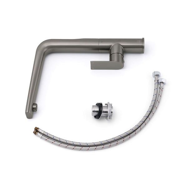 Luxury Gun Metal Round Kitchen Mixer Sink Tap Swivel Laundry Faucet Spout WELS - RnR Galore