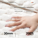 Luxury Plush Memory Foam Bath Mat with Foot Drying Panel - Super Absorbent & Non - Slip Bathroom Rug(Checkered beige) - RnR Galore