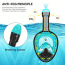 L/XL full - face silicone snorkeling mask, full - dry panoramic snorkeling mirror, camera bracket, large frame anti - leakage and anti - fog swimming mirror set, suitable for adults. - RnR Galore