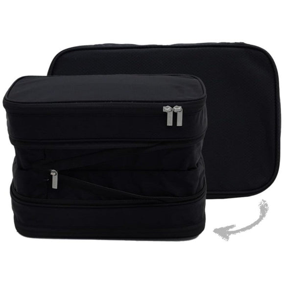 M Black Durable & Expandable Travel Packing Cube - Tear - Resistant & Water - Repellent Clothing Organizer with Double Zippers - RnR Galore