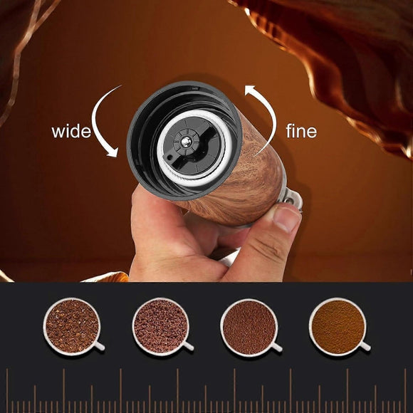 Manual Coffee Grinder - Ceramic Burr, Adjustable Grind Levels for Drip & Espresso - RnR Galore