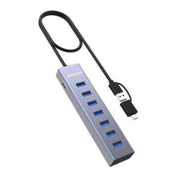 mbeat 7 - Port USB Hub with Dual USB - A & USB - C Connector - RnR Galore