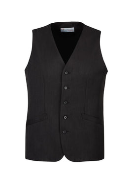 Mens Bamboo Blend Longline Vest Waistcoat w/ Stretch Business Forrnal Dress - Charcoal - 112 - RnR Galore
