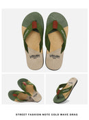 Men's Flip Flops with EVA - PVC Dual Sole, Green for Comfort & Style for Summer Beach & Daily Wear(43) - RnR Galore