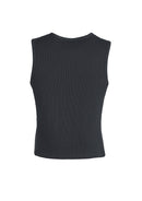 Mens Peaked Vest Waistcoat w/ Knitted Back Suit Formal Wedding Dress Up - Charcoal - 112 - RnR Galore