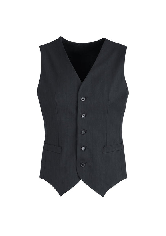 Mens Peaked Vest Waistcoat w/ Knitted Back Suit Formal Wedding Dress Up - Charcoal - 117 - RnR Galore