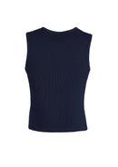 Mens Peaked Vest Waistcoat w/ Knitted Back Suit Formal Wedding Dress Up - Navy - 102 - RnR Galore