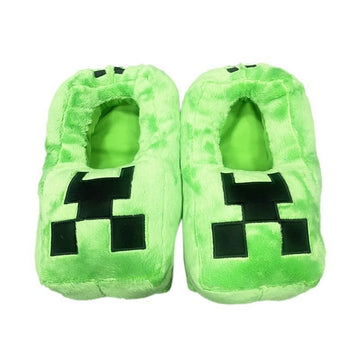 Minecraft Slippers Green Sizes 20 - 36 - RnR Galore
