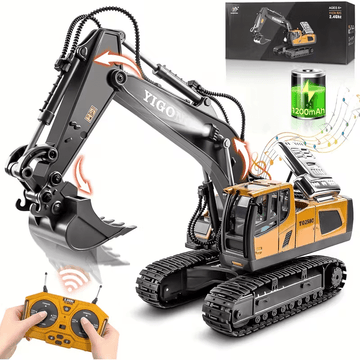 Mini Excavator Toy with Remote & App Control, High - Tech 11 - Channel Alloy & Plastic Engineering Vehicle, Fun Toy for Men, Perfect Gift for Kids. - RnR Galore