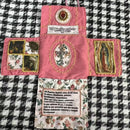 Mini Handcrafted Catholic Pocket Shrine – Foldable Prayer Altar with Silver Cross, Religious Art & Embroidered Prayers, Portable Faith Companion, 6.5 x 5.5 Inches (Purple) - RnR Galore