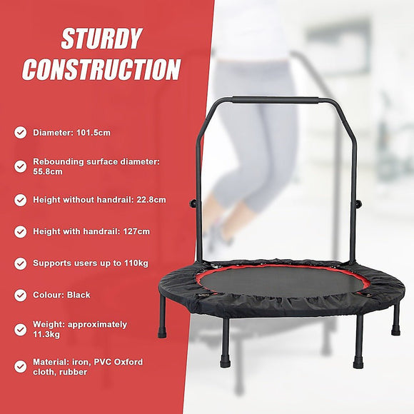 Mini Rebounder Trampoline with Adjustable Handle – Fitness Bounce Trainer - RnR Galore