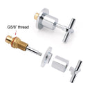 Mirror Chrome 1/4 Turn Twin Taps Hot Cold Water Control Mixer For Bath Spout Set - RnR Galore