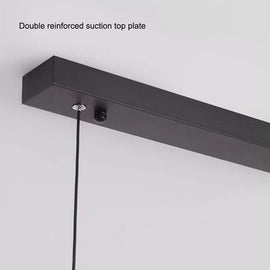 Modern Minimalist Trapezoid Pendant Light Adjustable LED Bar Light Black - RnR Galore