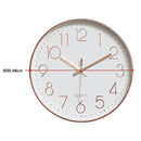 Modern Rose Gold Wall Clock – Silent Non - Ticking Quartz Battery Operated Design - RnR Galore