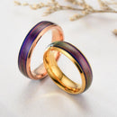 Mood Colour Changing Ring Temperature Sensitive Stainless Steel US Size 8 - Rose Gold - RnR Galore