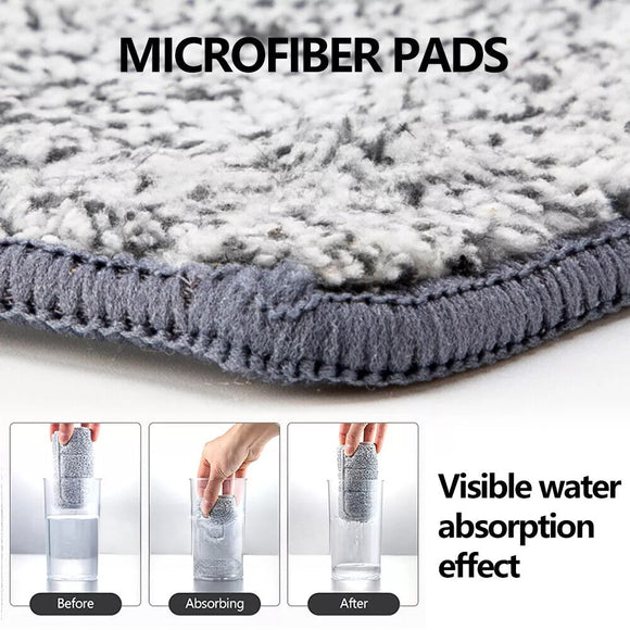 Mop Bucket Wet Dry Rinse Wash 360 Rotating Squeeze Flat Floor Cleaner with Pads - RnR Galore