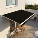 Motorised Outdoor Folding Arm Awning Retractable Sunshade Canopy Black 5.0m x 3.0m - RnR Galore