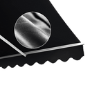 Motorised Outdoor Folding Arm Awning Retractable Sunshade Canopy Black 5.0m x 3.0m - RnR Galore
