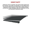 Motorised Outdoor Folding Arm Awning Retractable Sunshade Canopy Grey 5.0m x 2.5m - RnR Galore