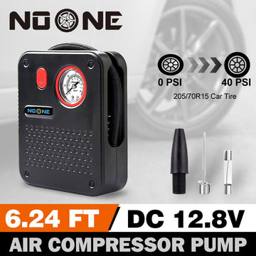 NOONE 1.9M Air Compressor Tire Inflator 12V Portable Car Tire Inflator Pump 60W - RnR Galore