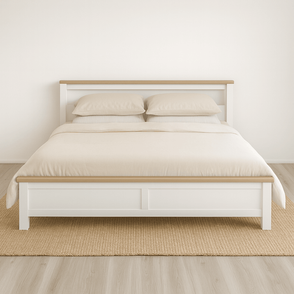 Noosa King Bed Frame with Shelf - RnR Galore