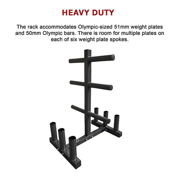 Olympic Weight Tree Bar Rack Holder Storage - RnR Galore