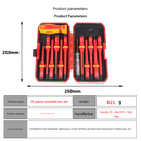 Orange Insulated Screwdriver Set - Multi - Bit Electrician's Tool Kit with Magnetic Tips & Quick - Change Handle(6136) - RnR Galore