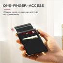 Orange - red Ultra - Slim RFID Blocking Pop - Up Wallet - Automatic Card Holder with Metal Case & Secure Screw Base - RnR Galore