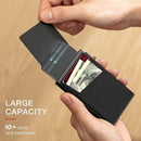 Orange - red Ultra - Slim RFID Blocking Pop - Up Wallet - Automatic Card Holder with Metal Case & Secure Screw Base - RnR Galore