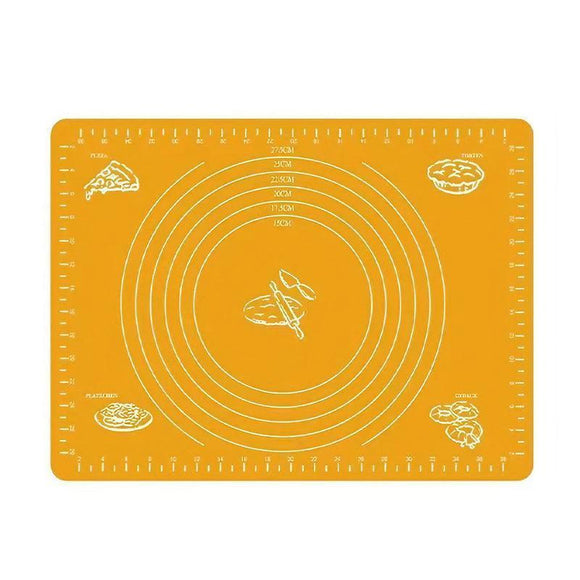 Orange Reusable Non - Stick Silicone Rolling Dough Mat Cake Pastry Baking Fondant Sheet - 29*26cm - RnR Galore