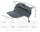 Orange Women's Foldable Sun Visor Cap Quick Dry Packable Empty Top Hat Adjustable Drawstring for Running Hiking and Summer Travel - RnR Galore