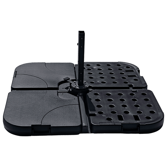 Outdoor Patio 4 - Piece Cantilever Offset 3M Umbrella Base Stand Weight Water Sand - RnR Galore