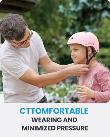 OutdoorMaster Youth & Kids Bike Helmet - Adjustable Multi - Sports Skateboard Helmet with Removable Liners for Balance Bike, Toddler Scooter, One Wheel Hoverboard - Light Pink - Large - RnR Galore